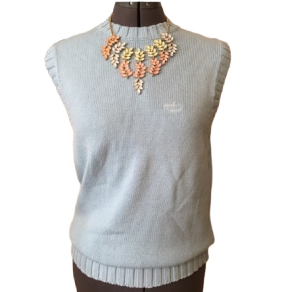 Hemmond Ice Blue Sleeveless Knit Sweater Size EU 48